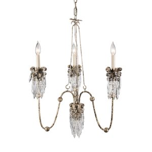 Venetian 3 Light Chandelier Beige Patina & Gold - FB/VENETIAN3