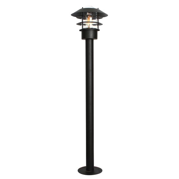 Helsingor Bollard Lantern Black - HELSINGOR BOL BK