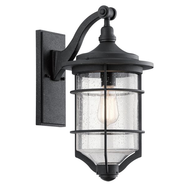 Royal Marine Medium Wall Lantern Distressed Black - KL/ROYALMARIN2/M