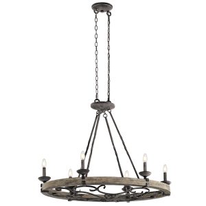 Taulbee 6 Light Oval Chandelier Weathered Zinc - KL/TAULBEE6ISLE