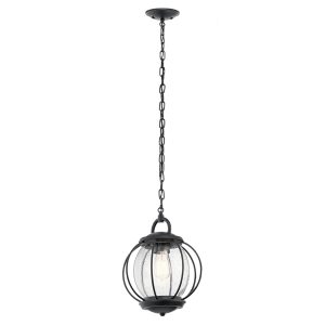 Vandalia 1 Light Chain Lantern Textured Black - KL/VANDALIA8/M