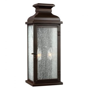 Pediment Medium Wall Lantern Dark Aged Copper - FE/PEDIMENT/M