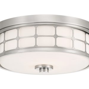 Guardian 2 Light Flush Mount Brushed Nickel - QZ/GUARDIAN/F BN