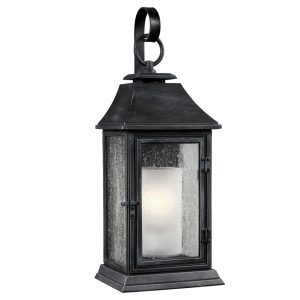 Shepherd Large Wall Lantern Dark Weathered Zinc - FE/SHEPHERD/2L