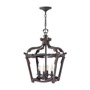 Sorrento 4 Light Foyer Ceiling Light Aged Iron - 4526AI