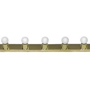 Hollywood Square 7 Light Bar Brass - HOL7S-BS