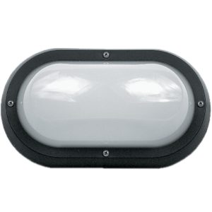 Plain E27 Polycarbonate Bulkhead Black - LJ6001-BL