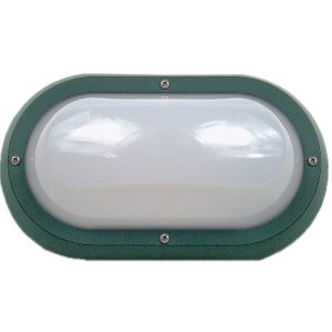 Plain E27 Polycarbonate Bulkhead Green - LJ6001-GN