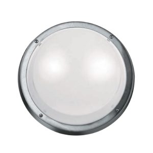 Round Plain E27 Polycarbonate Bulkhead Stainless Steel - LJ6051-SS