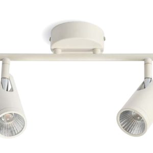 Xanthi High Power 10W LED Twin Spotlight White / Warm White - LSLX-B2-WH