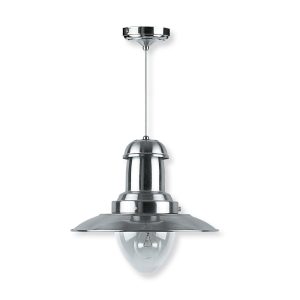 Fisherman Large Pendant Satin Chrome - R4301-1P-SC