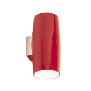 Grand Minimalist Wall Light Chrome / Red - WLL9287-RD