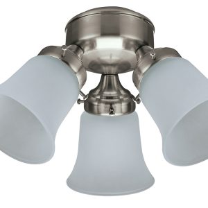 3 Light Ceiling Fan Light Kit Brushed Nickel - 24318