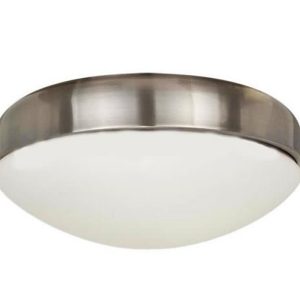 Eclipse with Frosted Glass Ceiling Fan Light Kit Stainless Steel - A3484