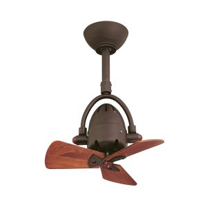 Diane 16" AC Ceiling Fan Textured Bronze Wooden Blades - DI-TB-WD