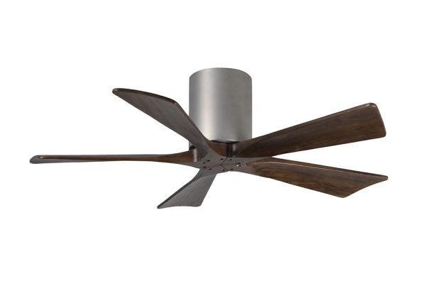 Irene-5 Hugger 42" DC Ceiling Fan With Remote Brushed Nickel - IR5H-BN-42