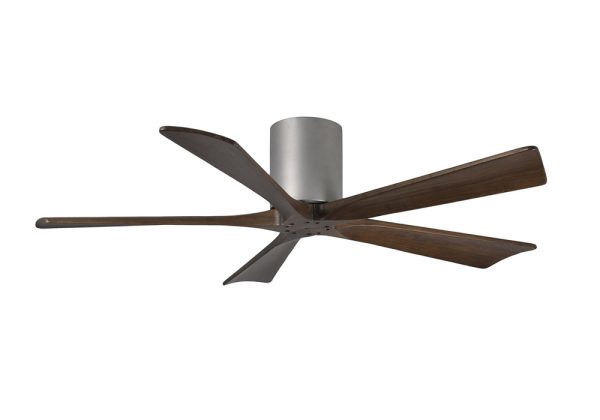 Irene-5 Hugger 52" DC Ceiling Fan With Remote Brushed Nickel - IR5H-BN-52