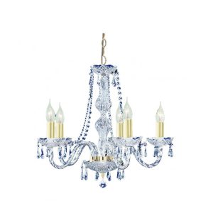 Hale 5 Light Chandelier Gold - CRY-HALE-5P