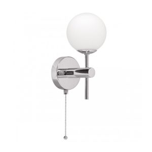 Art Deco Globe Wall Light Chrome - WL4337