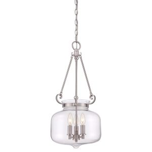 Stewart 3 Light Pendant Brushed Nickel - QZ/STEWART BN