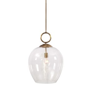 Calix 1 Light Pendant Aged Brass - 22127