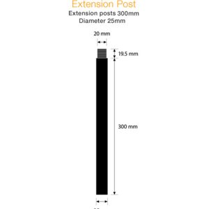 Extension Post 300mm Black - CL-MA EP300