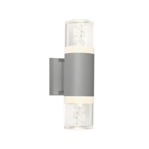 Calgary 6 Watt Up/Down LED Wall Light Silver / Warm White - CALG2ESLV