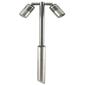 Euro Twin Pole Lite 240V Retro Stainless Steel - ETPL/R/SS