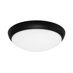 Lancer 16 Watt Dimmable LED Oyster Light Black / Warm White - LANC16WLED3000KBLK