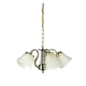 Laila 5 Light Pendant Frosted Glass/Satin Nickel - ML61205SN