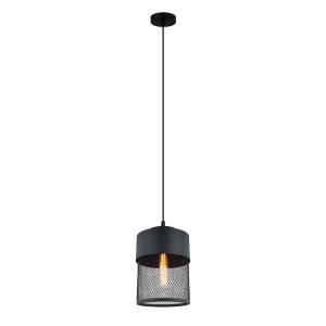 Chester 1 Light Pendant Small Black - OL63251BK