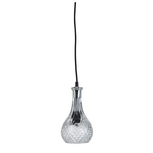 Decant 1 Cut Glass Pendant Clear - OL63501CL