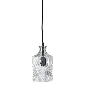 Decant 4 Cut Glass Pendant Clear - OL63504CL