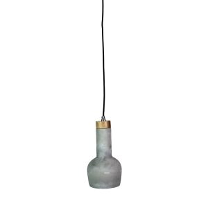 Panto 2 Scandustrial 1 Light Pendant Concrete/Timber - OL64723