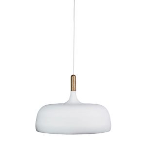 Malt 1 Light Pendant Large Matt White - OL64848WH