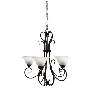 Gaston 5 Light Pendant Frosted Glass/Bronze - OL65705BZ