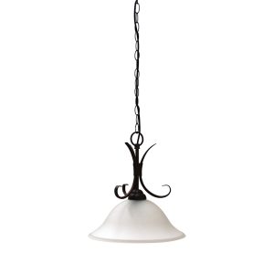 Gaston 1 Light Pendant Frosted Glass/Bronze - OL65751BZ