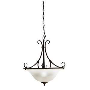 Gaston 3 Light Pendant Frosted Glass/Bronze - OL65763BZ