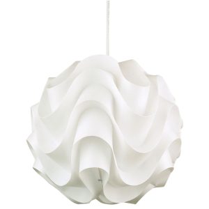 Chic 1 Light Pendant Small White - OL67393WH