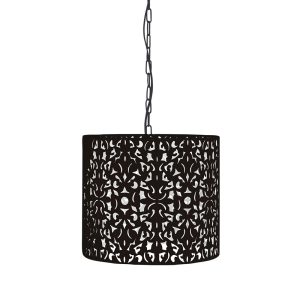 Vicky 1 Light Pendant Small Matt Black - OL68783BK