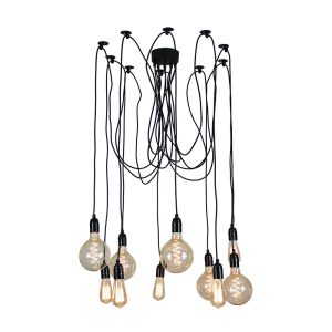 Philly 10 Light Multi Suspension Black - OL69351BK