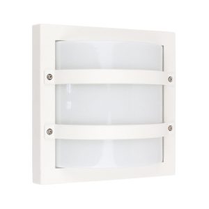 Largo 1 Light Guard Bunker Wall Light White - SG70560WH