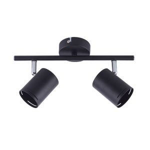 Baril 2 Light Adjustable Spotlight Black - OL58611/2BK