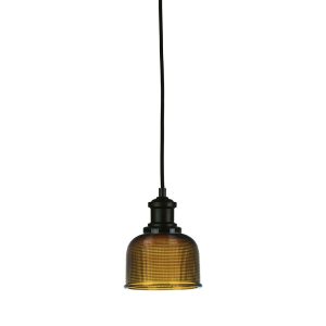 Maison 1 Light Pendant Small Amber - OL2255/15AM + OL69321BK