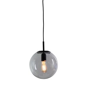 Newton 1 Light Clear Glass Pendant Small Black - SL64425BK