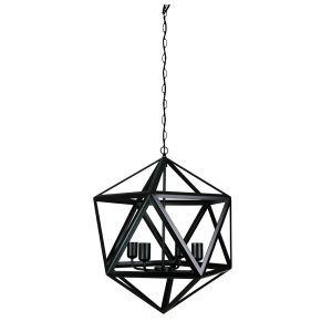 Geo 4 Light Pendant Black - SL64534BK