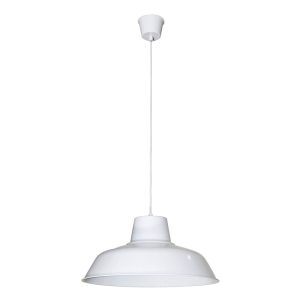 Forge 1 Light Pendant Large White - SL64743WH