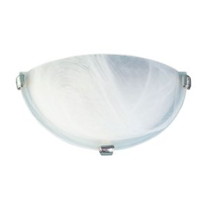 Remo 1 Light Alabaster Glass Wall Light Chrome - OL41340BCH