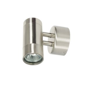 Comma 1 Light 240V Fixed Wall Pillar Light Brushed Chrome - OL7717BC