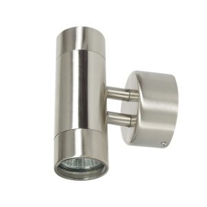 Comma Up/Down 240V Wall Pillar Light Brushed Chrome - OL7718BC